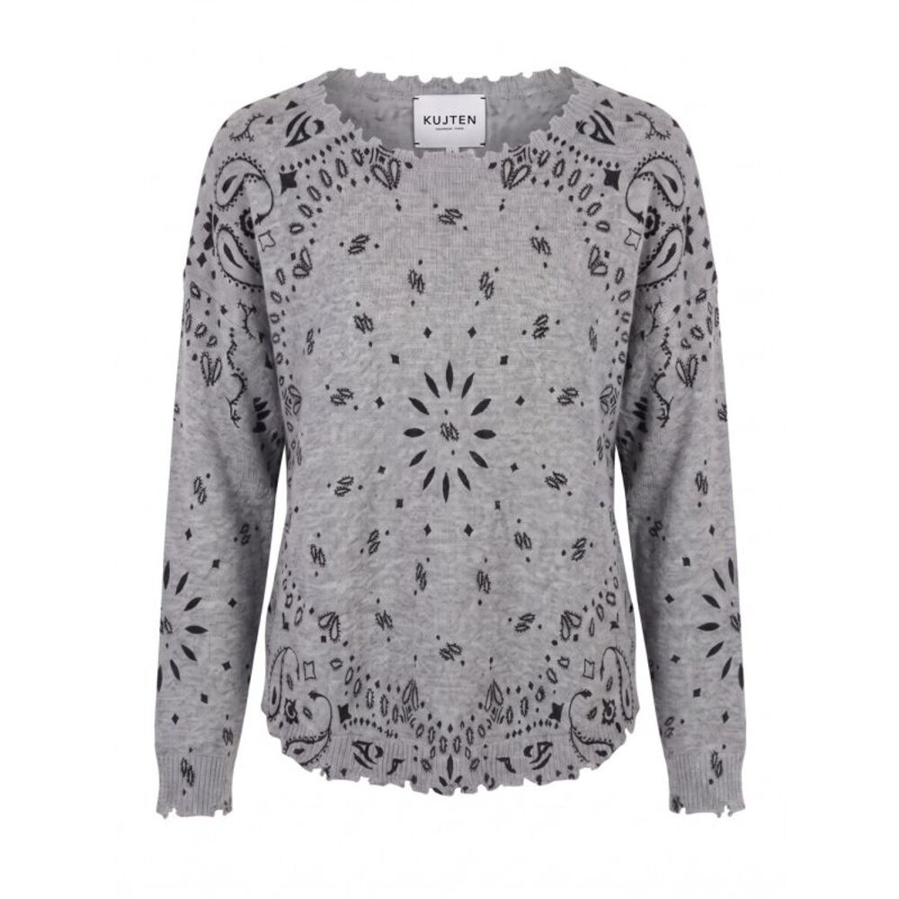 Kujten Women `Mela Bandana` Round Neck Sweater